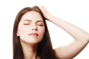 Obraz premium beauty closed eyes