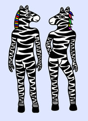 zebra in love