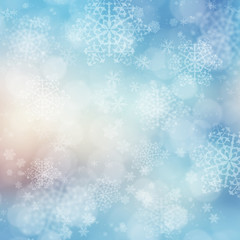 Christmas abstract background with snowflakes