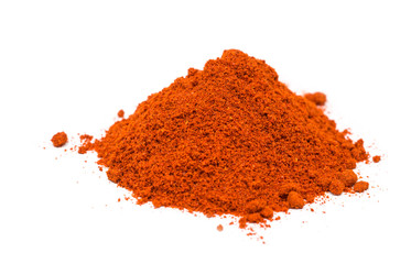 Kashmiri Chili Powder Pile On White Background