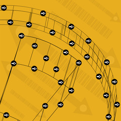 Abstract technology lined template background