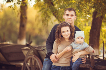 Fototapeta premium happy family having fun outdoors