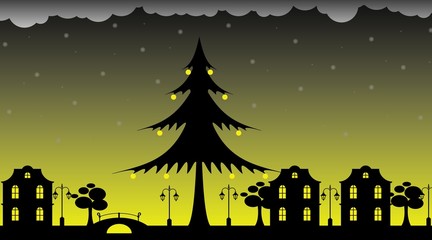 Fototapeta premium Gothic tree in gothic winter