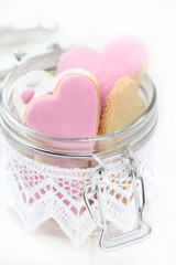 Delicious homemade heat shaped Valentine's cookies