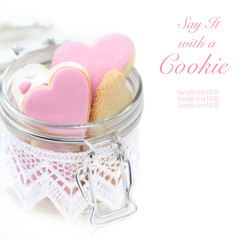 Delicious homemade heat shaped Valentine's cookies