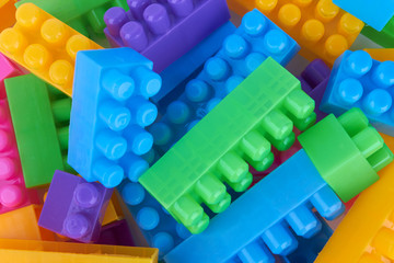 plastic toy bricks