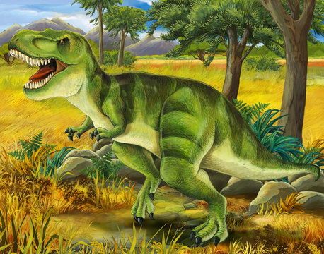 Safari - dinosaur - illustration for the children