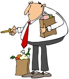 Bringing home the groceries