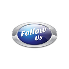 Follow Us  Blue Vector Icon Button