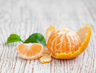 Tangerine with segments