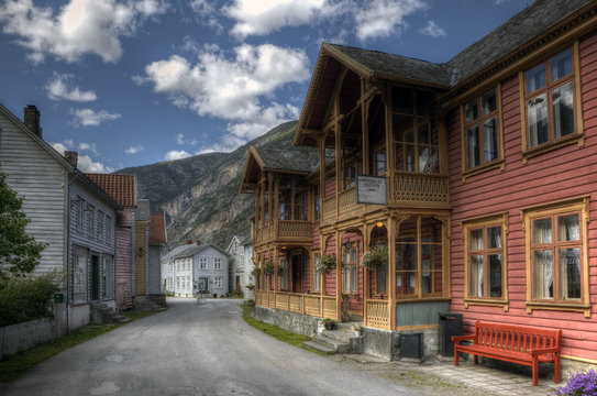 Traditional Norwegian village