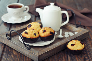 Muffins with dried cranberry
