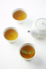 Pottery chinese tea set