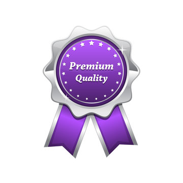 Premium Quality Violet Vector Seal Icon