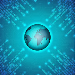 Binary background with planet