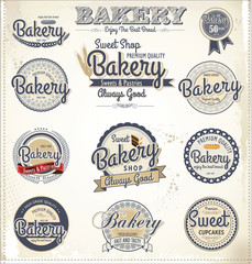 Retro Bakery Badges And Labels
