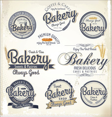 Retro Bakery Badges And Labels