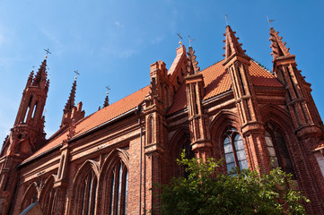 Beautiful Gothic Style St. Anne Church in VIlnius