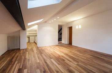 Interior nice loft, wide empty room