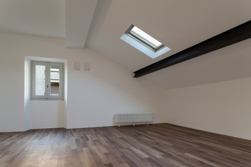 Interior nice loft, wide empty room