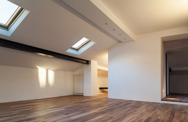 Interior nice loft, wide empty room