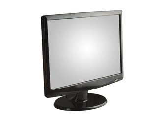 lcd monitor isolated on white background