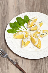 Jumbo Shells pasta staffed with ricotta cheese and spinach