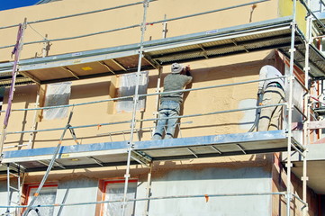 Naklejka premium crépissage de facade