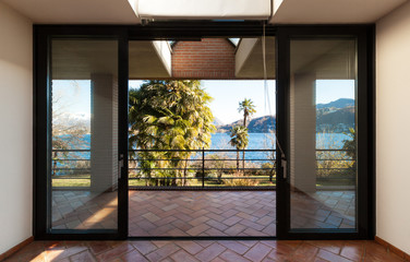 modern residence, panorama seen from the terrace