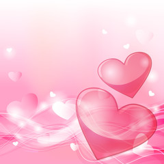 Background with pink hearts