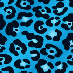Blue Leopard Print