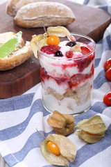 Breakfast with yogurt