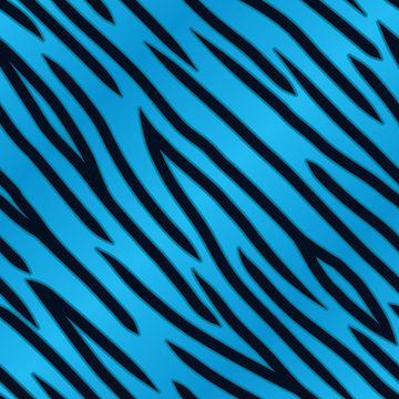 Blue Tiger Print