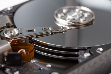 open computer hard disk