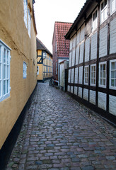 Old Street in Ribe, Denmark