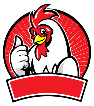 Chicken Mascot With Thumb Up