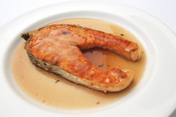 Fried King mackerel Fish with fish sauce
