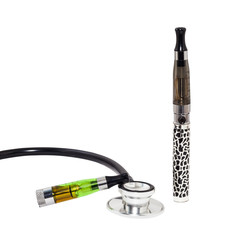 e-cigarette and stethoscope