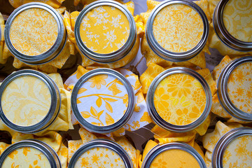 Wedding Drink Jars with Yellow