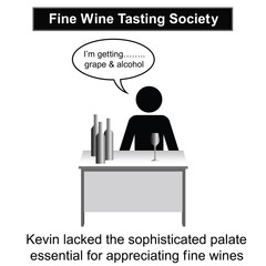Kevin had an unsophisticated palate cartoon
