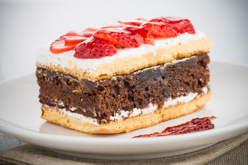 Chocolate strawberry cake