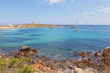 Coastline in Tabarca, Alicante, Spain