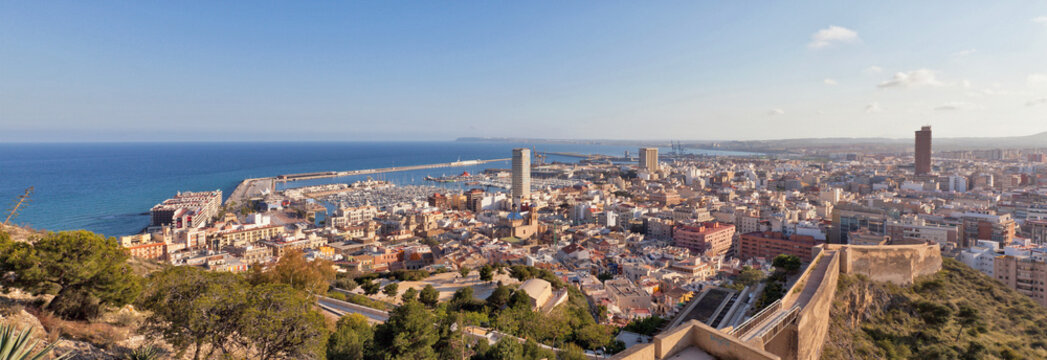 Panorama of Alicante, Spain