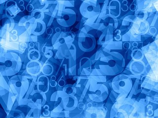 Abstract numbers background