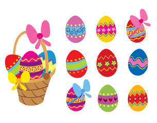 Colorful easter eggs