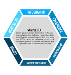 Hexagon infographic element Vol1