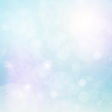 winter lights snowflake background