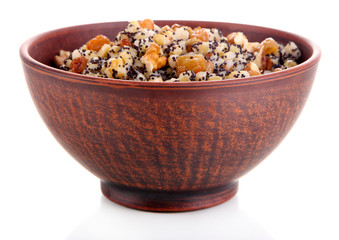 Bowl with kutia -  traditional Christmas sweet meal in Ukraine,