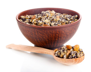 Bowl with kutia -  traditional Christmas sweet meal in Ukraine,