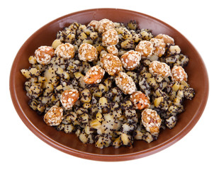 Color plate with kutia -  traditional Christmas sweet meal in